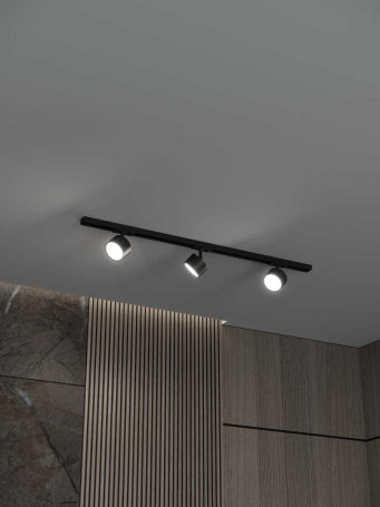 Накладная однофазная трековая система Hesby Lighting Skylite №13 со светильниками HSBL_kompl_S013_NI1B4K