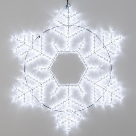 Светодиодная фигура Ardecoled Снежинка ARD-Snowflake-M10-1000x900-576Led White 034258