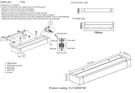 Настенный светодиодный светильник Crystal Lux CLT 028W700 BL