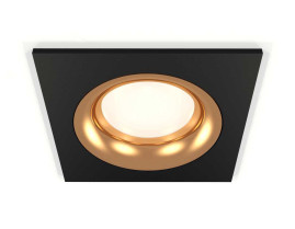 Комплект встраиваемого светильника Ambrella light Techno Spot XC7632005 SBK/PYG черный песок/золото желтое полированное (C7632, N7014)