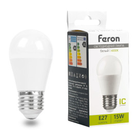 Лампа светодиодная Feron LB-990 E27 15W 4000K 52077