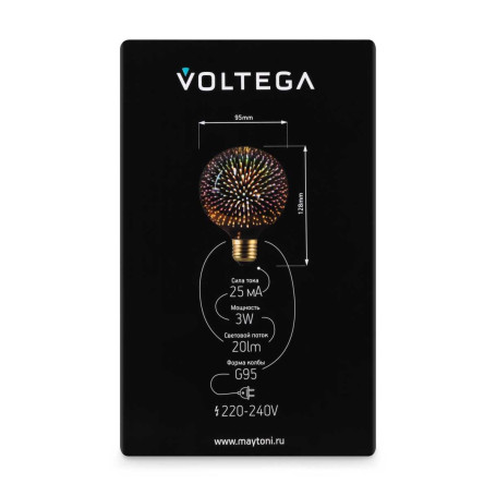 Лампа светодиодная филаментная Voltega 271 E27 3W 2700K 8527