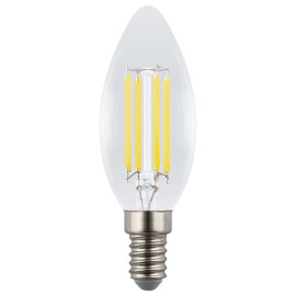 Лампа светодиодная Uniel E14 4W 3000K прозрачная LED-C35-4W/3000K/E14/CL GLY01TR UL-00011936