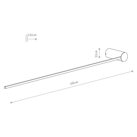 Настенный светильник Nowodvorski Arm Led L Black 10856