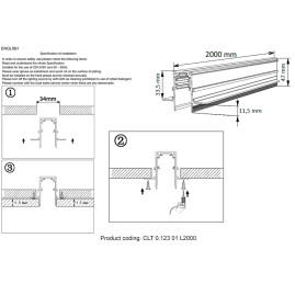 Шинопровод магнитный Crystal Lux CLT 0.123 01 L2000 WH