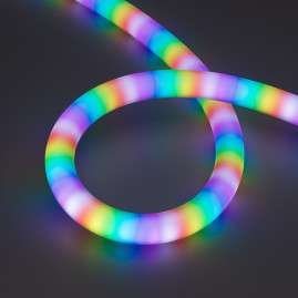 Светодиодная лента герметичная SPI MOONLIGHT-BLACK-SIDE-G180-D25mm 12V RGB-PX2 (21.6 W/m, IP65, 5m, wire x1) Arlight 044974