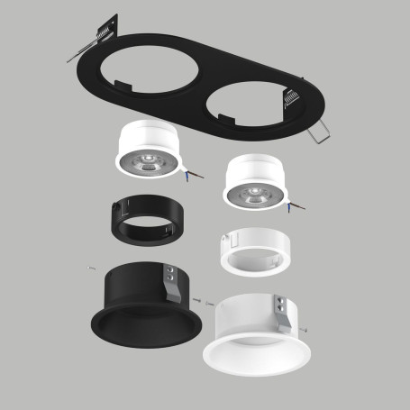 Комплект со светильником Lightstar Domino Round (214657+214606+214607+214006+214007) D6570607WBMOD