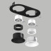 Комплект со светильником Lightstar Domino Round (214657+214606+214607+214006+214007) D6570607WBMOD