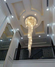 Каскадная люстра Artglass Spiral Column 1000X2500 CE
