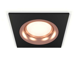 Комплект встраиваемого светильника Ambrella light Techno Spot XC7632006 SBK/PPG черный песок/золото розовое полированное (C7632, N7015)