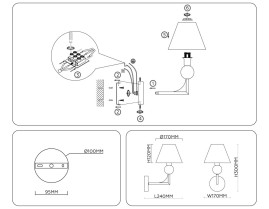 Настенный светильник Ambrella light High light LH75165