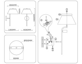 Настенный светильник Ambrella Light HIGH LIGHT LH72455