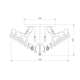 Потолочная люстра Eurosvet 10081/12 золото/прозрачный хрусталь Strotskis