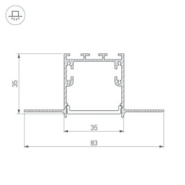 Профиль Arlight SL-LINIA32-FANTOM-2000 ANOD 027158