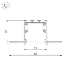 Профиль Arlight SL-LINIA32-FANTOM-2000 ANOD 027158