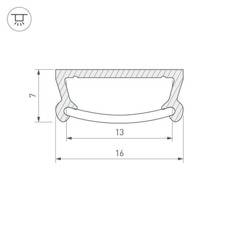 Профиль Arlight TM-2000 (CT) ANOD 017796