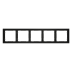 Рамка пластиковая Voltum S70 на 5 постов, (черный матовый) VLS100508