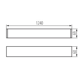 Линейный светильник Kanlux ALIN 4LED 1X120-B-NT 27420