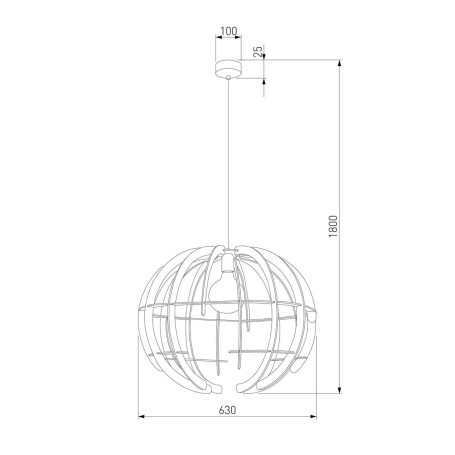 Подвесной светильник TK Lighting 6886 Venus