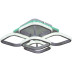 Потолочная светодиодная люстра Reluce 05854-0.3-4+1 WH (RGB)