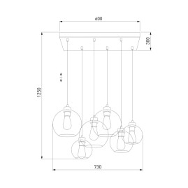 Подвесной светильник TK Lighting 2164 Cubus