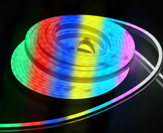 Комплект светодиодной подсветки &amp;quot;Неон&amp;quot; (лента LED 5м LSR5-5050RGB60-8-IP65-220В + драйвер) IEK LSR5-RGB-060-65-2-05-S0