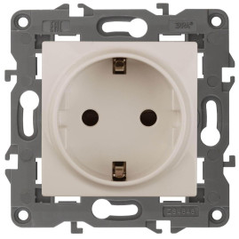 Розетка ЭРА Elegance 2P E Schuko со шторками 16A 250V 14-2102-02 Б0034273