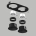 Комплект со светильником Lightstar Domino Round (214657+214607+214607+214007+214007) D6570707BMOD