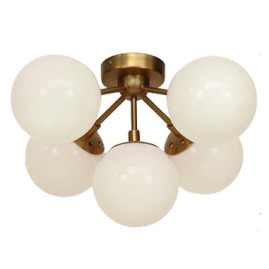Потолочная люстра Imperium Loft Modo 5 Brass Color&Amp White Glass 343879-22