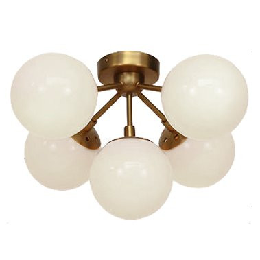 Потолочная люстра Imperium Loft Modo 5 Brass Color&amp;Amp White Glass 343879-22