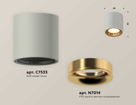 Комплект накладного светильника Ambrella light Techno Spot XS7533024 SGR/PYG серый песок/золото желтое полированное (C7533, N7014)