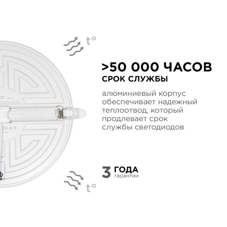 Светодиодная панель безрамочная Apeyron 06-111