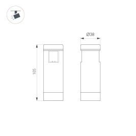 Трековый светодиодный светильник Arlight Art-Apriori-Spot-R40-8W Warm3000 047799