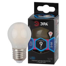 Лампа светодиодная Эра E27 9W 4000K F-LED P45-9w-840-E27 frost Б0047030