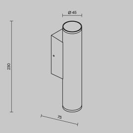 Уличный настенный светильник Maytoni Outdoor Tube O508WL-L6B3K