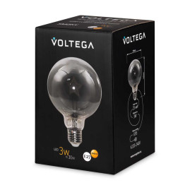 Лампа светодиодная филаментная Voltega 271 E27 3W 3000K дымчатая 8521