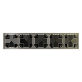 Рамка пластиковая Voltum S70 на 5 постов, (шелк) VLS100504