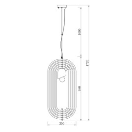 Подвесной светильник Garda Decor K2MP-95BR
