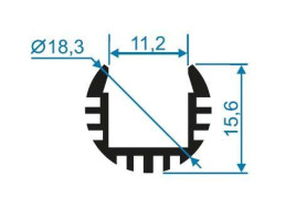 Профиль с рассеивателем Apeyron 08-17