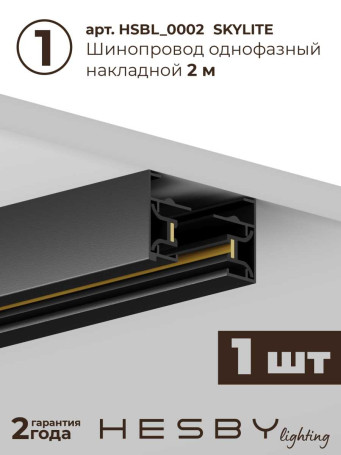 Накладная однофазная трековая система Hesby Lighting Skylite №13 со светильниками HSBL_kompl_S013_NI2B3K