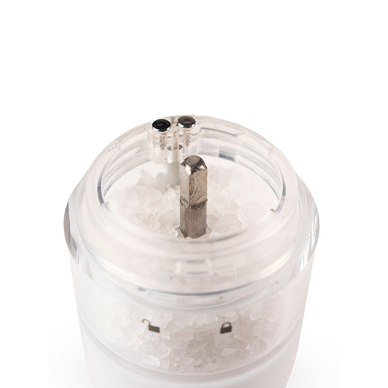 Мельница для соли 17 см Alaska Quartz белая на батарейках