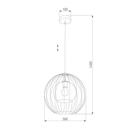 Подвесной светильник TK Lighting 2552 Universo Black