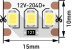 Светодиодная лента SWG 22W/m 204LED/m 2835SMD нейтральный белый 5M 004491