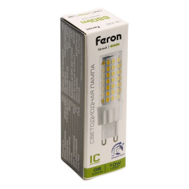 Лампа светодиодная диммируемая Feron LB-438 G9 10W 4000K 51742
