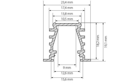 Профиль Arlight TOP-DEEP-F-2000 ANOD (K13,P15) 016971