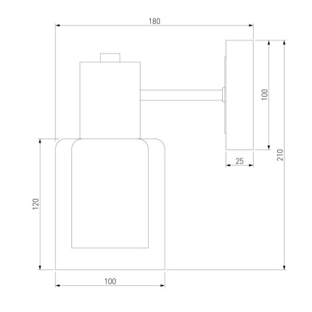 Бра Eurosvet Notion 70219/1 черный/античная бронза