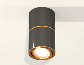Комплект накладного светильника Ambrella light Techno Spot XS7403080 DCH/PYG черный хром/золото желтое полированное (C7403, A2072, C7403, N7004)