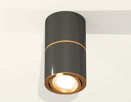Комплект накладного светильника Ambrella light Techno Spot XS7403080 DCH/PYG черный хром/золото желтое полированное (C7403, A2072, C7403, N7004)