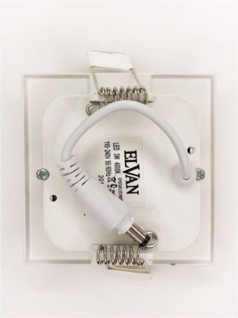 Встраиваемый светодиодный светильник Elvan VLS-102SQ-3W-NH-Wh