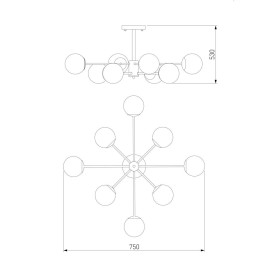 Потолочная люстра Eurosvet Ascot 30166/8 хром